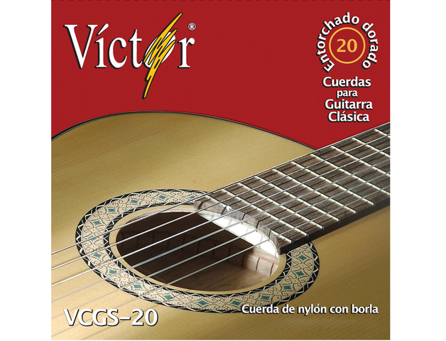 CUERDA GUITARRA ACUSTICA VICTOR - 25 (5TA) DORADO/NYLON 035