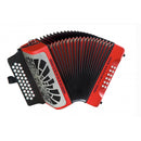 ACORDEON HOHNER COMPADRE MODELO A48241 DIATONICO TONO SOL, ROJO