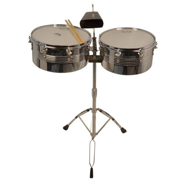 TIMBALES NEW BEAT MODELO LT-156C (13" Y 14" CROMADOS)